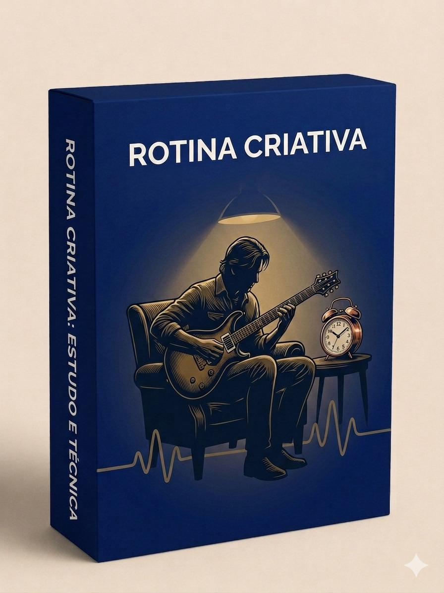 Capa do material bônus: rotina criativa para estudo de guitarra